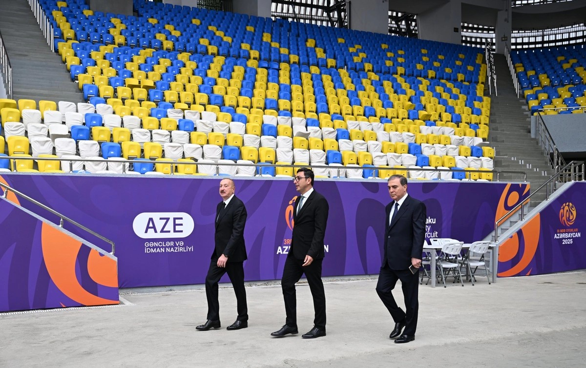 İlham Əliyev Gəncə şəhər stadionunun aşılısında - FOTO
