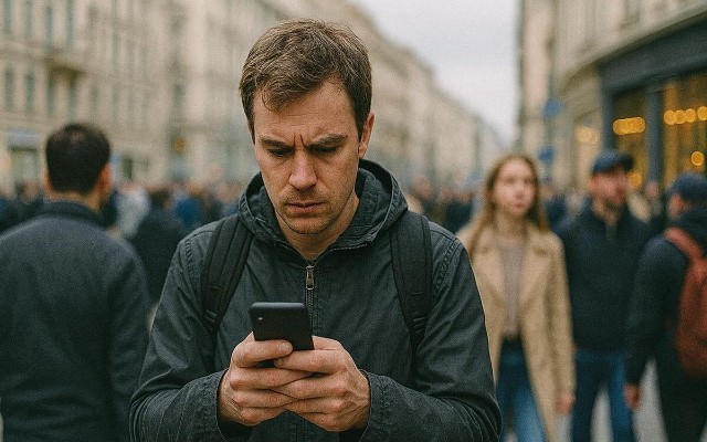 Əldə telefonla gəzməyin təhlükəsi