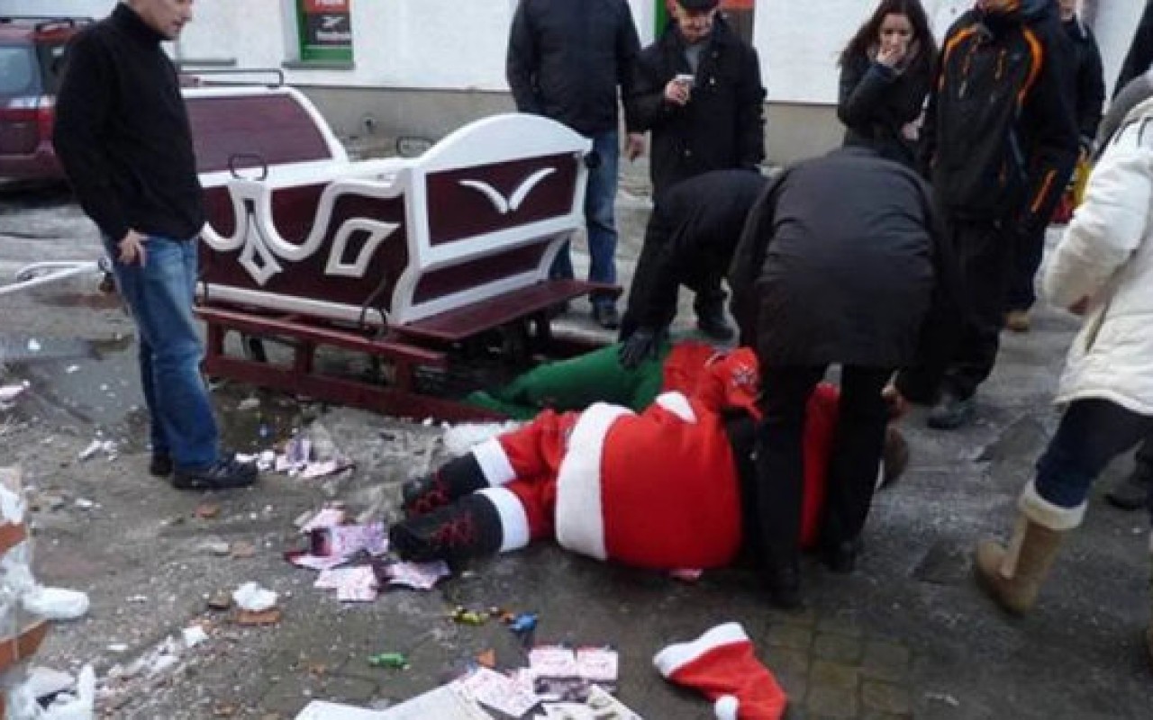 Sərxoş Şaxta baba qatarların hərəkətini pozdu 