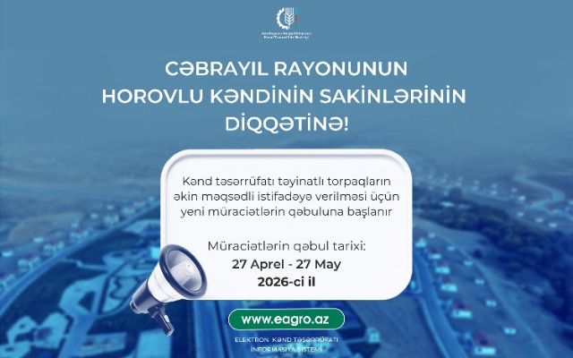Cəbrayıl sakinlərinin diqqətinə! - Qəbul başlanılır
