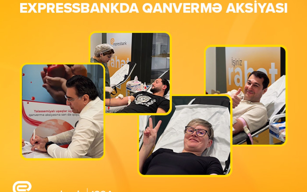 "Expressbank"da qanvermə aksiyası keçirilib