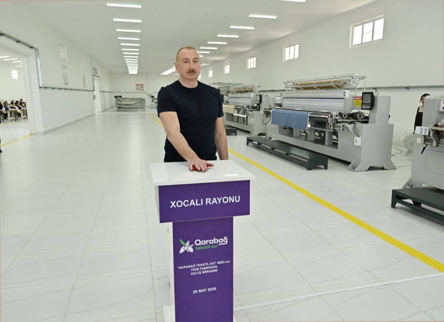 Xocalıda "Qarabağ Tekstil Evi" MMC istifadəyə verildi - FOTOLAR