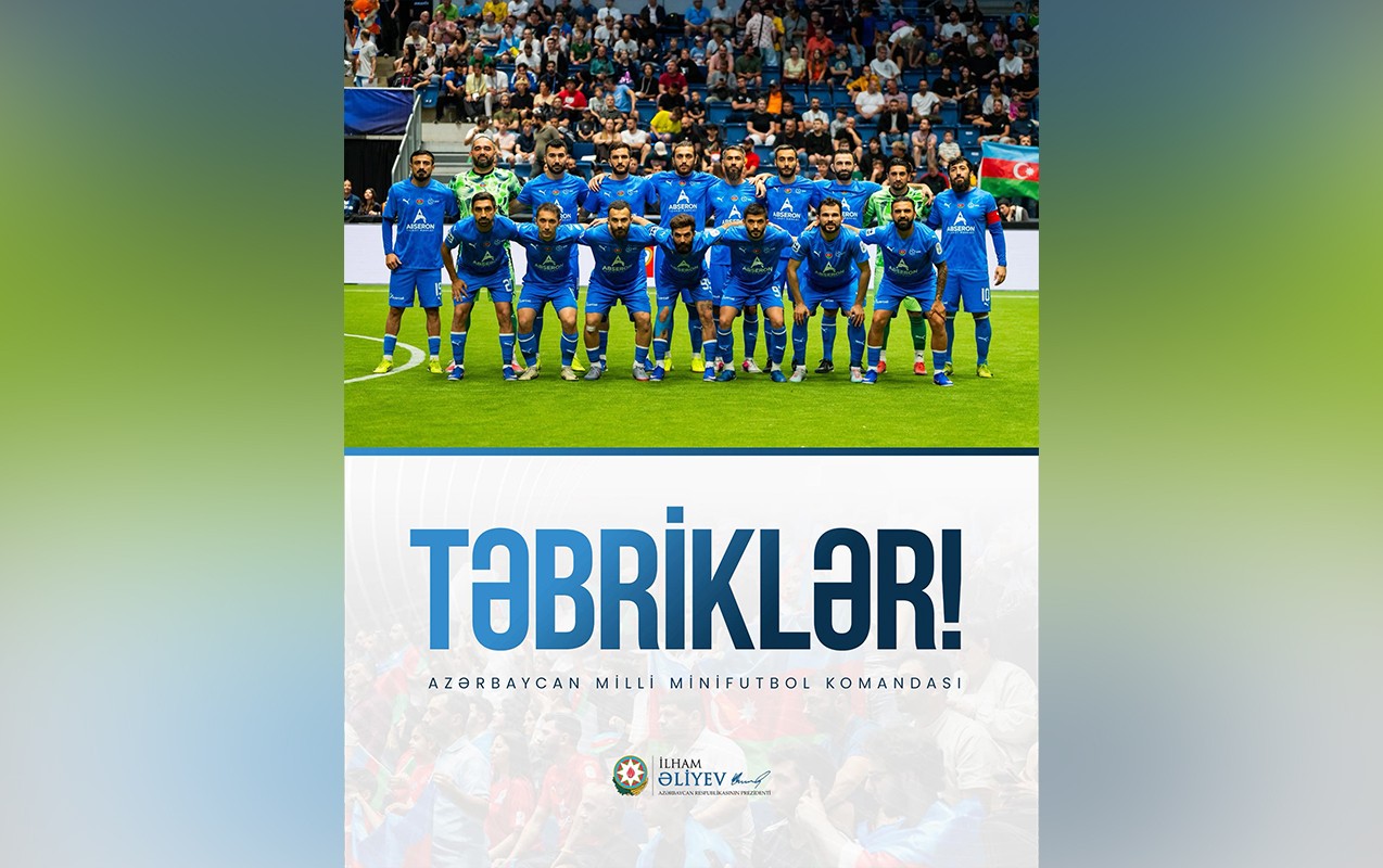 Prezident Azərbaycan millisini təbrik etdi