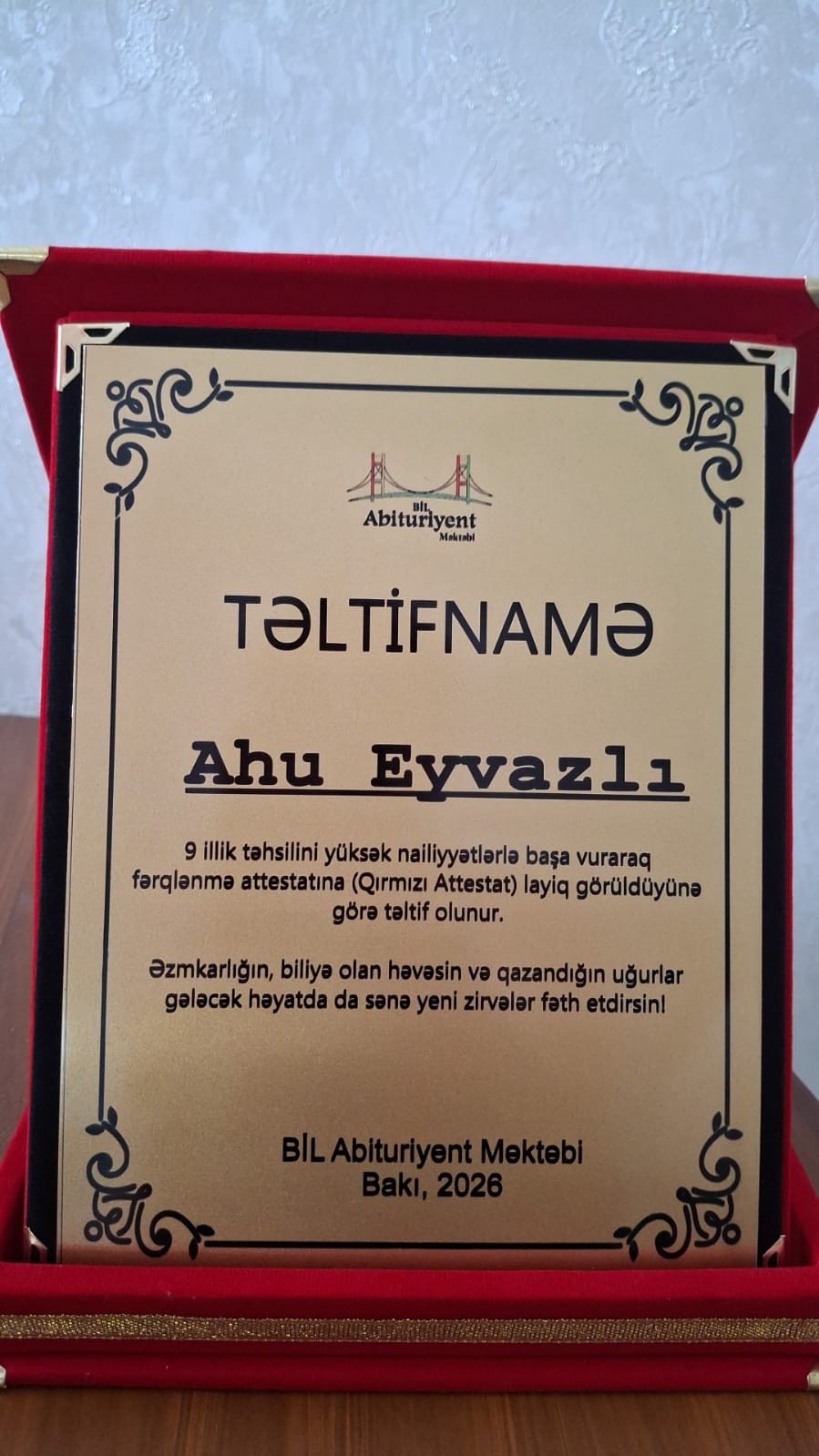 9-cu sinif şagirdindən uğurlu nəticə - FOTOLAR