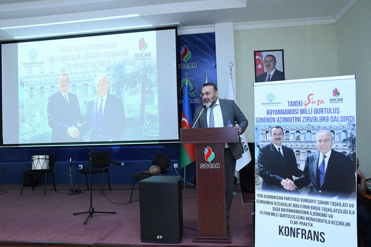 Sumqayıtda Şuşa Bəyannaməsinin ildönümü və Milli Qurtuluş Günü münasibətilə tədbir keçirilib - FOTOLAR