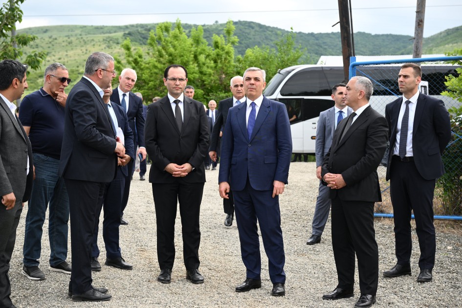 Samir Nuriyev Xocalıda salınmış intensiv meyvə bağları ilə tanış oldu - FOTOLAR