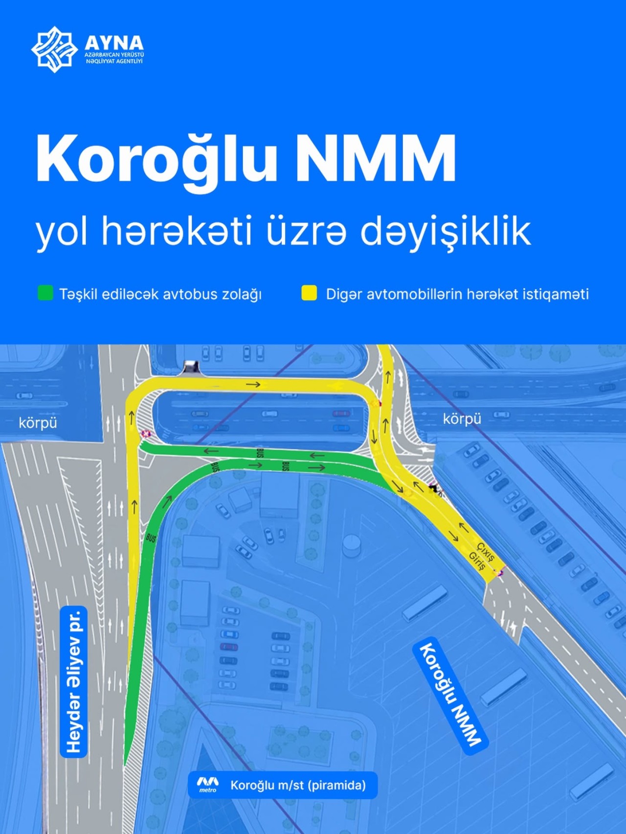 “Koroğlu”da yeni hərəkət zolağı yaradılır - FOTO