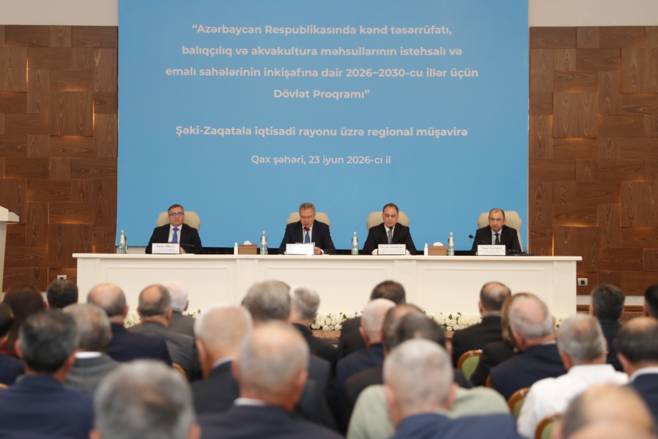 Prezidentin köməkçisi Qaxda regional müşavirə keçirdi - FOTOLAR