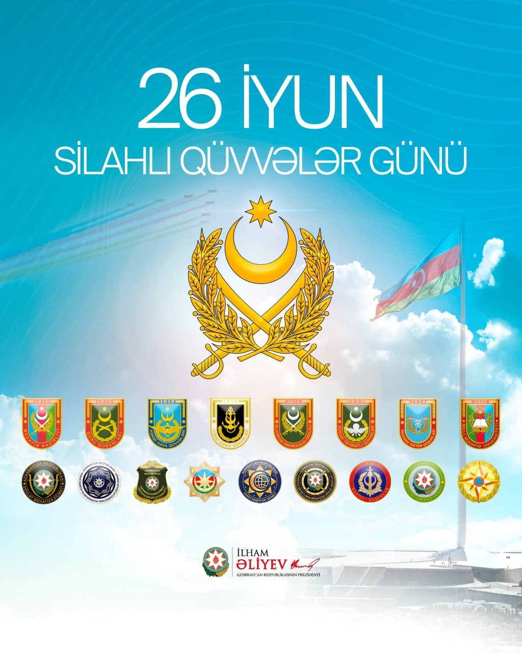 Prezident Silahlı Qüvvələr Günü ilə bağlı paylaşım etdi - FOTO