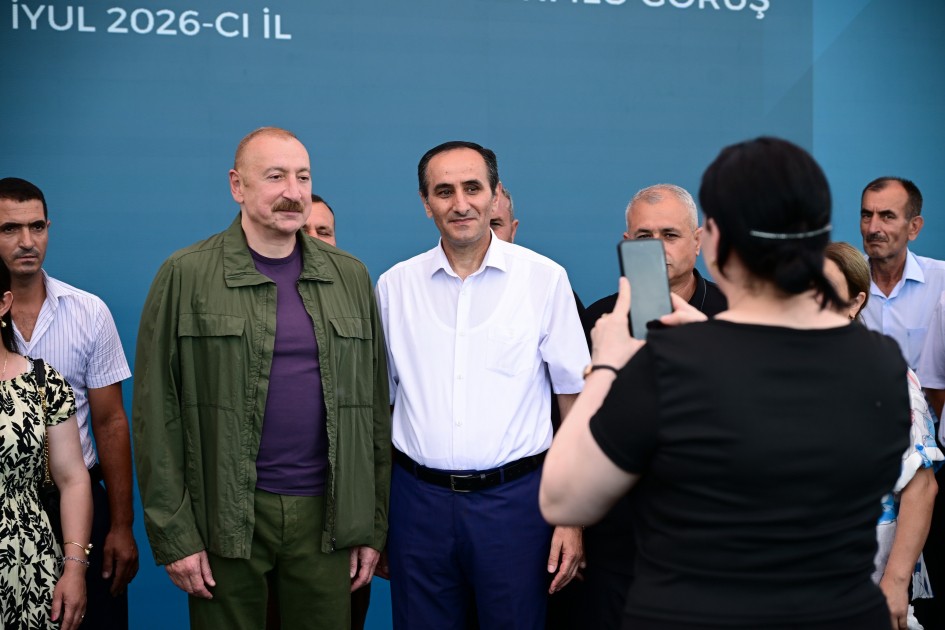 Dövlət başçısı Xocavəndin Quzeyxırman kəndində olub - FOTOLAR