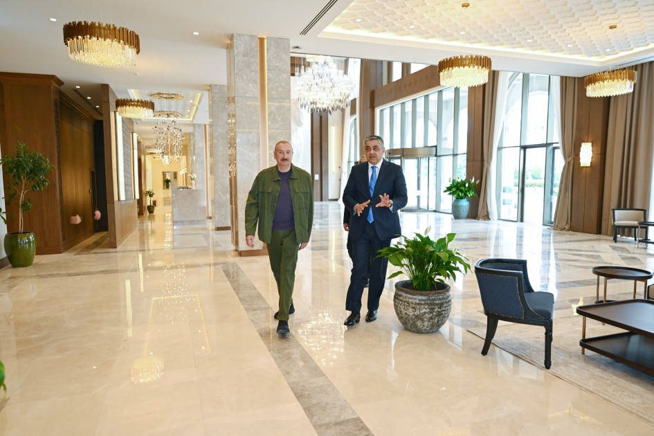 İlham Əliyev “Xankəndi” hotelinin açılışında iştirak edib - FOTOLAR