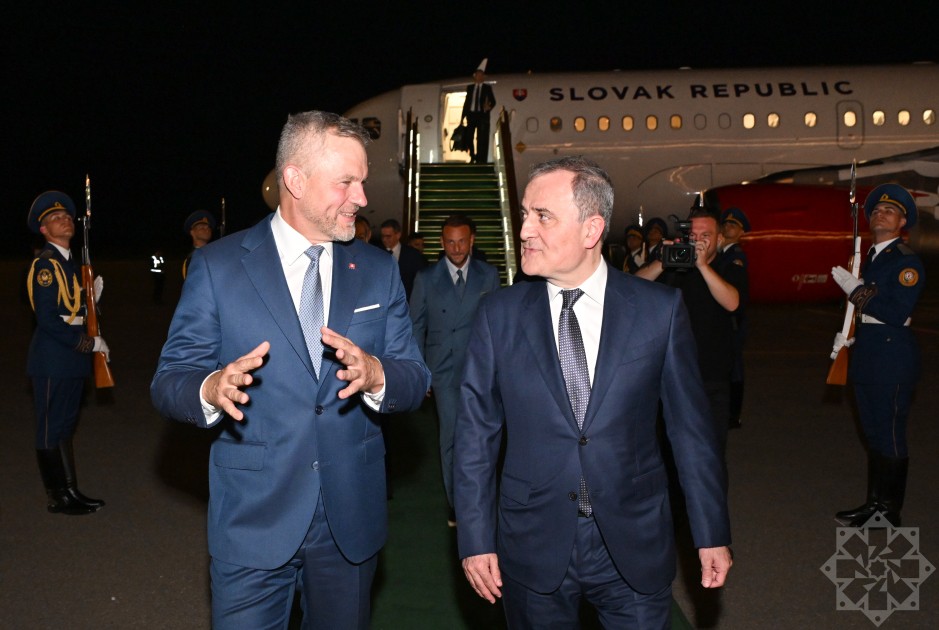 Slovakiya Prezidenti Azərbaycana gəldi - YENİLƏNİB (FOTOLAR)