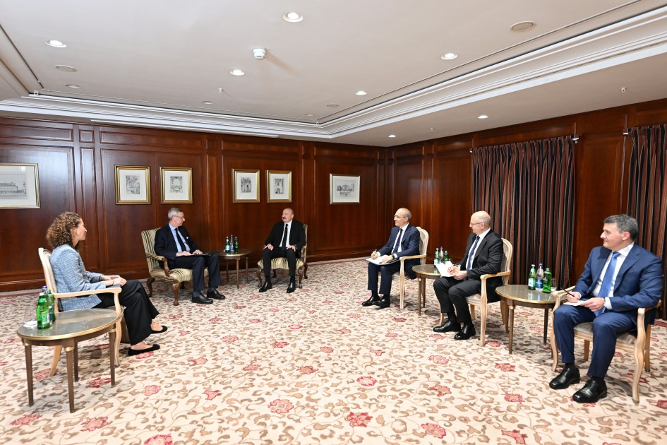 Prezident Almaniya İqtisadiyyatının Şərq Komitəsinin sədri ilə görüşdü - FOTOLAR
