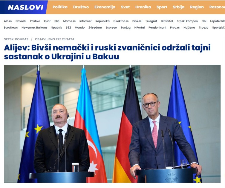 Dünya mediası Prezidentin Almaniya səfərindən yazır - FOTOLAR