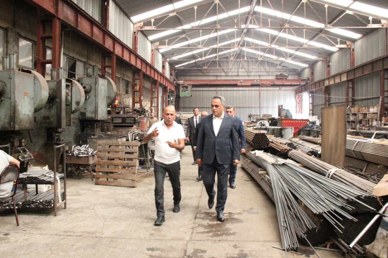 Goranboyda sənaye və istehsal müəssisələrinin fəaliyyətinə baxış keçirildi  - FOTOLAR