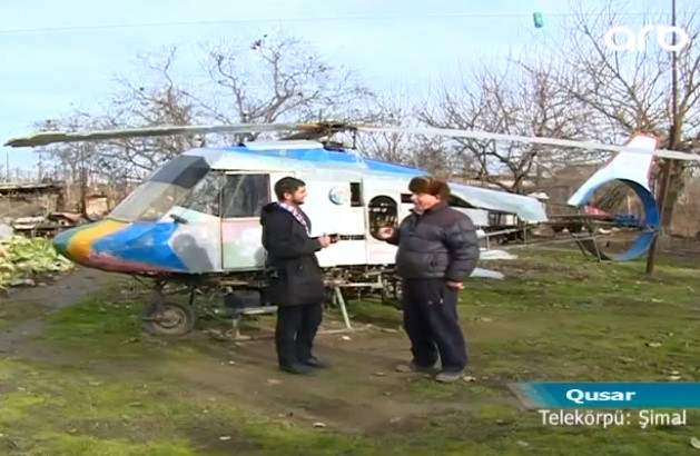 Siqaret pulunu yığıb helikopter düzəltdi - VİDEO