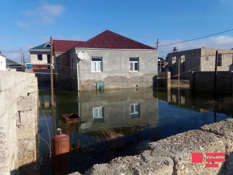 Bakının bu qəsəbəsində evləri su basdı -  FOTOLAR