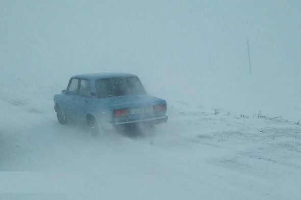 Qar Şamaxını öz ağuşuna aldı -  FOTOLAR