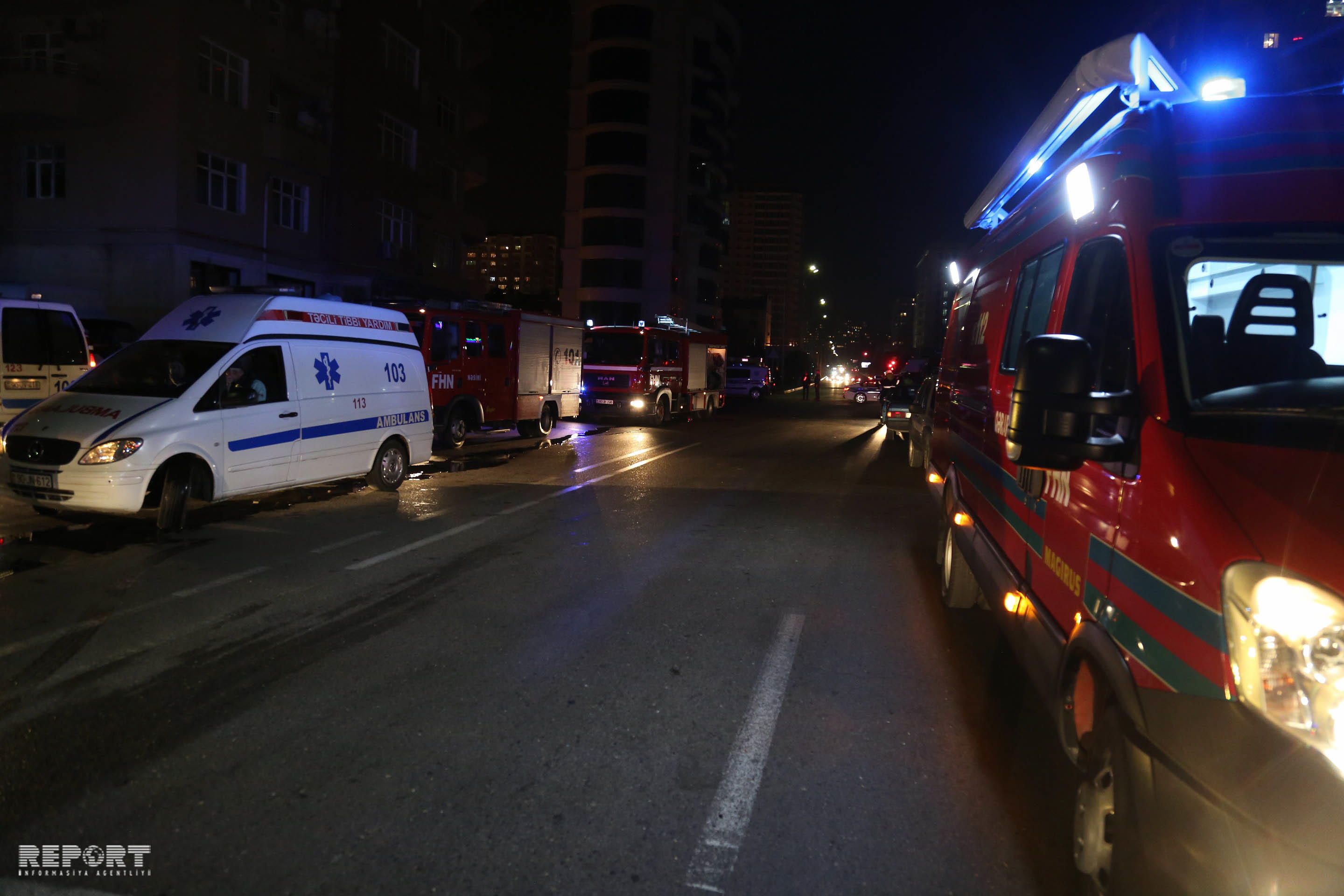 Bakıda binada baş vermiş yanğında   7 nəfər zəhərləndi (YENİLƏNİB-FOTOLAR)