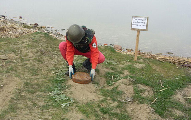 Ağstafada mina tapıldı -  FOTO