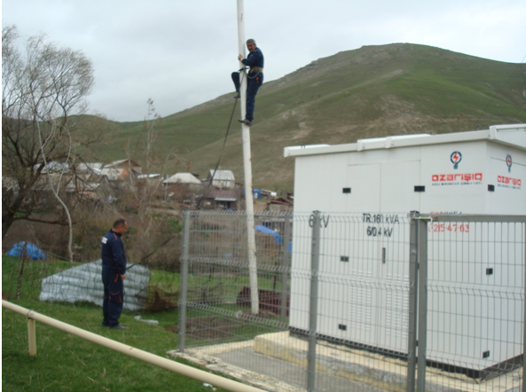 Bu rayonlarda elektrik enerjisi infrastrukturu yenidən qurulur   - FOTO