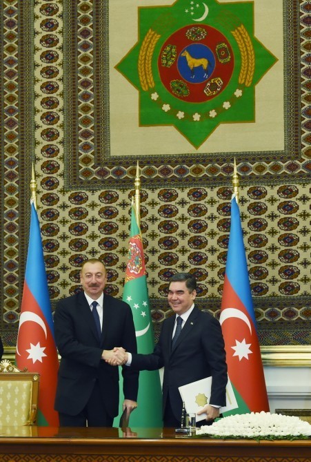 Azərbaycan-Türkmənistan sənədləri imzalandı    - FOTO (YENİLƏNİB)