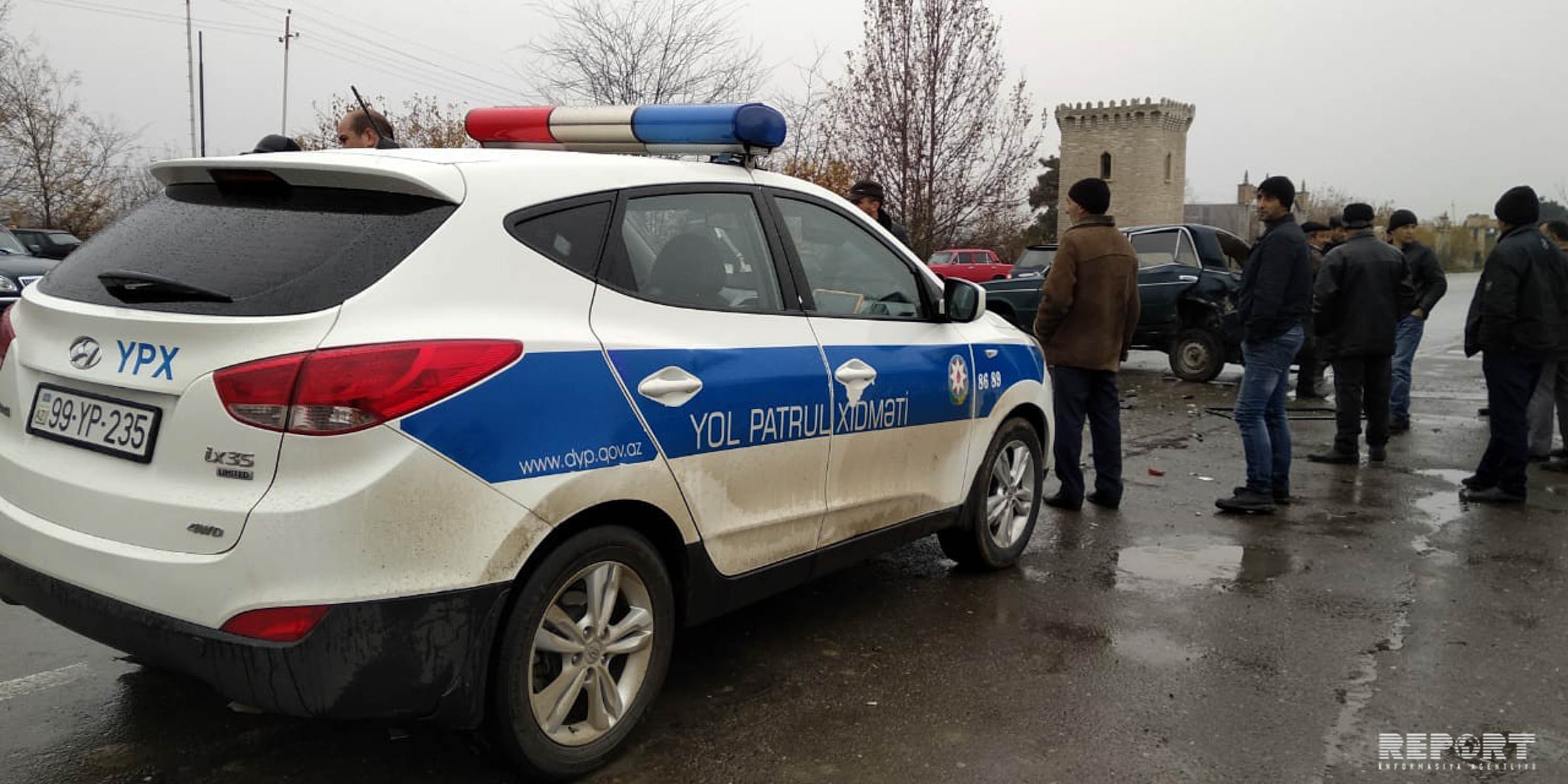 Bakı-Qazax yolunda iki avtomobil toqquşdu -  FOTOLAR