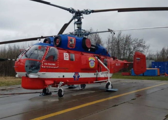 Moskvada helikopter yandırıldı 